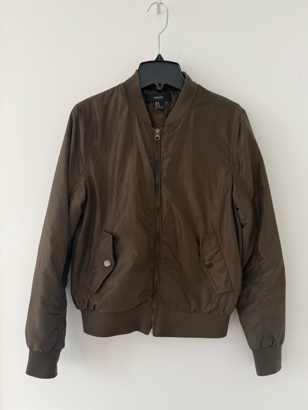 Forever 21 Brown Quilted Bomber Jacket